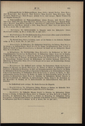 Post- und Telegraphen-Verordnungsblatt für das Verwaltungsgebiet des K.-K. Handelsministeriums 18970731 Seite: 3