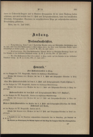 Post- und Telegraphen-Verordnungsblatt für das Verwaltungsgebiet des K.-K. Handelsministeriums 18970805 Seite: 3