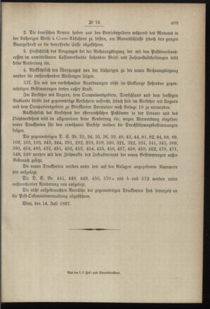 Post- und Telegraphen-Verordnungsblatt für das Verwaltungsgebiet des K.-K. Handelsministeriums 18970810 Seite: 5