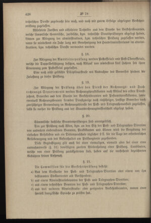 Post- und Telegraphen-Verordnungsblatt für das Verwaltungsgebiet des K.-K. Handelsministeriums 18970817 Seite: 14