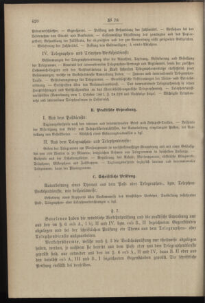 Post- und Telegraphen-Verordnungsblatt für das Verwaltungsgebiet des K.-K. Handelsministeriums 18970817 Seite: 6