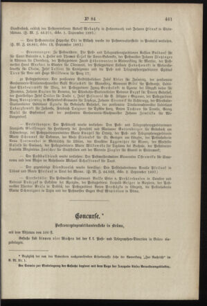 Post- und Telegraphen-Verordnungsblatt für das Verwaltungsgebiet des K.-K. Handelsministeriums 18970923 Seite: 5