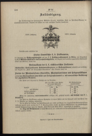 Post- und Telegraphen-Verordnungsblatt für das Verwaltungsgebiet des K.-K. Handelsministeriums 18971023 Seite: 4