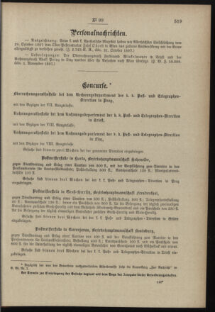 Post- und Telegraphen-Verordnungsblatt für das Verwaltungsgebiet des K.-K. Handelsministeriums 18971110 Seite: 3