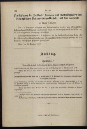 Post- und Telegraphen-Verordnungsblatt für das Verwaltungsgebiet des K.-K. Handelsministeriums 18971111 Seite: 4