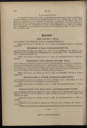 Post- und Telegraphen-Verordnungsblatt für das Verwaltungsgebiet des K.-K. Handelsministeriums 18971117 Seite: 4