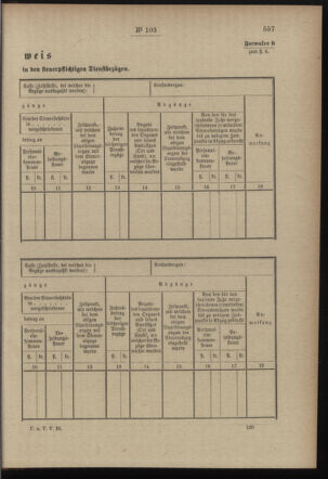 Post- und Telegraphen-Verordnungsblatt für das Verwaltungsgebiet des K.-K. Handelsministeriums 18971127 Seite: 21