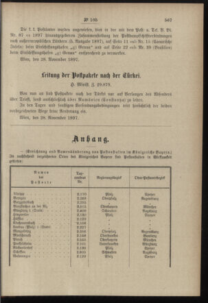 Post- und Telegraphen-Verordnungsblatt für das Verwaltungsgebiet des K.-K. Handelsministeriums 18971202 Seite: 5