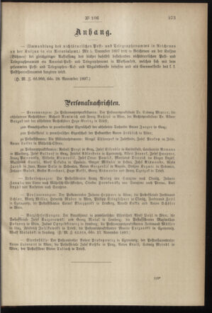 Post- und Telegraphen-Verordnungsblatt für das Verwaltungsgebiet des K.-K. Handelsministeriums 18971204 Seite: 3