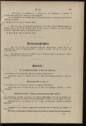 Post- und Telegraphen-Verordnungsblatt für das Verwaltungsgebiet des K.-K. Handelsministeriums 18971211 Seite: 3