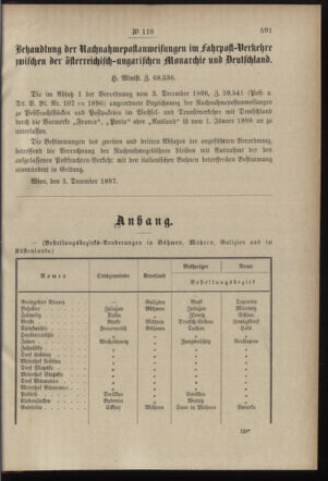 Post- und Telegraphen-Verordnungsblatt für das Verwaltungsgebiet des K.-K. Handelsministeriums 18971216 Seite: 3