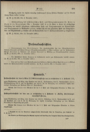 Post- und Telegraphen-Verordnungsblatt für das Verwaltungsgebiet des K.-K. Handelsministeriums 18971218 Seite: 3