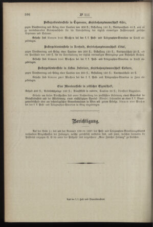 Post- und Telegraphen-Verordnungsblatt für das Verwaltungsgebiet des K.-K. Handelsministeriums 18971218 Seite: 4