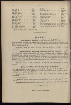 Post- und Telegraphen-Verordnungsblatt für das Verwaltungsgebiet des K.-K. Handelsministeriums 18971221 Seite: 4