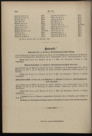 Post- und Telegraphen-Verordnungsblatt für das Verwaltungsgebiet des K.-K. Handelsministeriums 18971222 Seite: 6