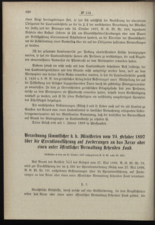 Post- und Telegraphen-Verordnungsblatt für das Verwaltungsgebiet des K.-K. Handelsministeriums 18971229 Seite: 10