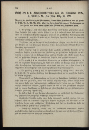 Post- und Telegraphen-Verordnungsblatt für das Verwaltungsgebiet des K.-K. Handelsministeriums 18971229 Seite: 14