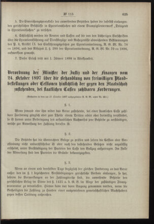 Post- und Telegraphen-Verordnungsblatt für das Verwaltungsgebiet des K.-K. Handelsministeriums 18971229 Seite: 15