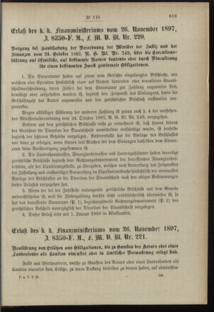 Post- und Telegraphen-Verordnungsblatt für das Verwaltungsgebiet des K.-K. Handelsministeriums 18971229 Seite: 9