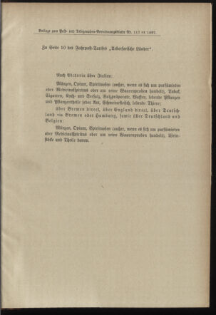 Post- und Telegraphen-Verordnungsblatt für das Verwaltungsgebiet des K.-K. Handelsministeriums 18971230 Seite: 5