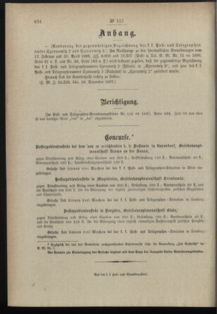 Post- und Telegraphen-Verordnungsblatt für das Verwaltungsgebiet des K.-K. Handelsministeriums 18971231 Seite: 75