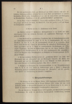 Post- und Telegraphen-Verordnungsblatt für das Verwaltungsgebiet des K.-K. Handelsministeriums 18980101 Seite: 10