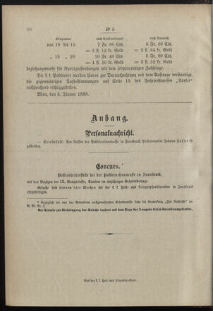 Post- und Telegraphen-Verordnungsblatt für das Verwaltungsgebiet des K.-K. Handelsministeriums 18980114 Seite: 2