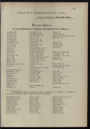 Post- und Telegraphen-Verordnungsblatt für das Verwaltungsgebiet des K.-K. Handelsministeriums 18980125 Seite: 5