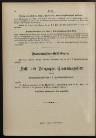 Post- und Telegraphen-Verordnungsblatt für das Verwaltungsgebiet des K.-K. Handelsministeriums 18980126 Seite: 4