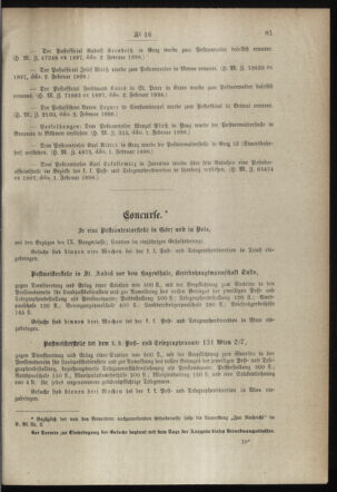 Post- und Telegraphen-Verordnungsblatt für das Verwaltungsgebiet des K.-K. Handelsministeriums 18980217 Seite: 3