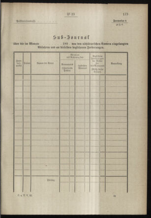 Post- und Telegraphen-Verordnungsblatt für das Verwaltungsgebiet des K.-K. Handelsministeriums 18980308 Seite: 73