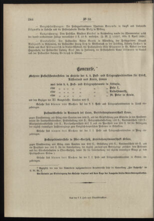 Post- und Telegraphen-Verordnungsblatt für das Verwaltungsgebiet des K.-K. Handelsministeriums 18980408 Seite: 4