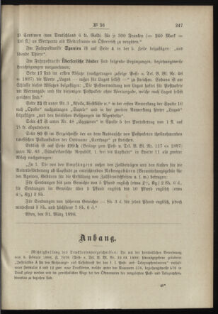 Post- und Telegraphen-Verordnungsblatt für das Verwaltungsgebiet des K.-K. Handelsministeriums 18980413 Seite: 3