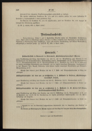 Post- und Telegraphen-Verordnungsblatt für das Verwaltungsgebiet des K.-K. Handelsministeriums 18980413 Seite: 4