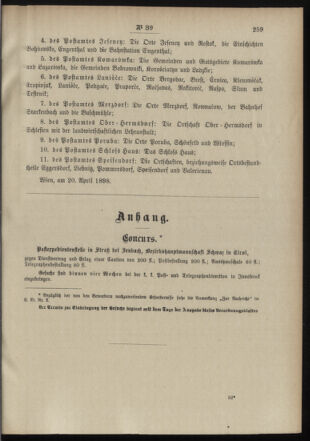 Post- und Telegraphen-Verordnungsblatt für das Verwaltungsgebiet des K.-K. Handelsministeriums 18980423 Seite: 3