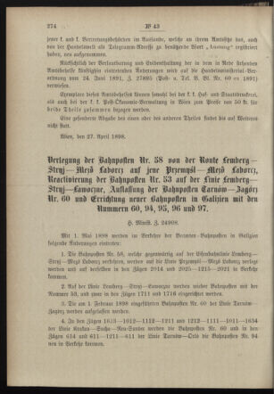 Post- und Telegraphen-Verordnungsblatt für das Verwaltungsgebiet des K.-K. Handelsministeriums 18980503 Seite: 2