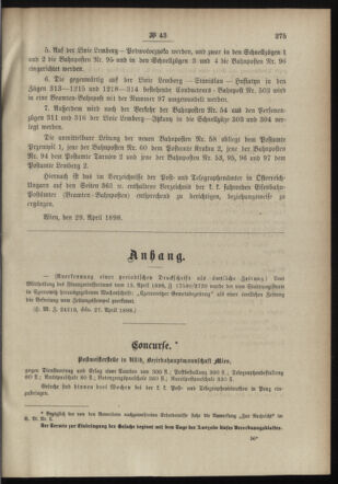 Post- und Telegraphen-Verordnungsblatt für das Verwaltungsgebiet des K.-K. Handelsministeriums 18980503 Seite: 3