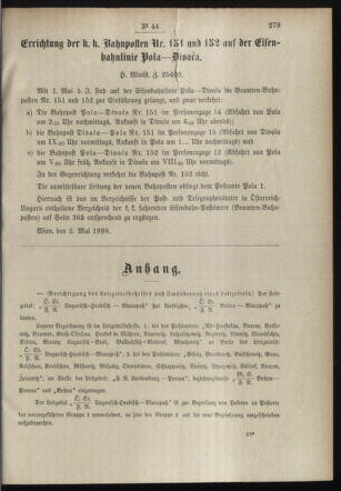 Post- und Telegraphen-Verordnungsblatt für das Verwaltungsgebiet des K.-K. Handelsministeriums 18980505 Seite: 3