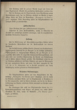 Post- und Telegraphen-Verordnungsblatt für das Verwaltungsgebiet des K.-K. Handelsministeriums 18980509 Seite: 21