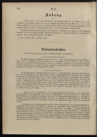 Post- und Telegraphen-Verordnungsblatt für das Verwaltungsgebiet des K.-K. Handelsministeriums 18980517 Seite: 2