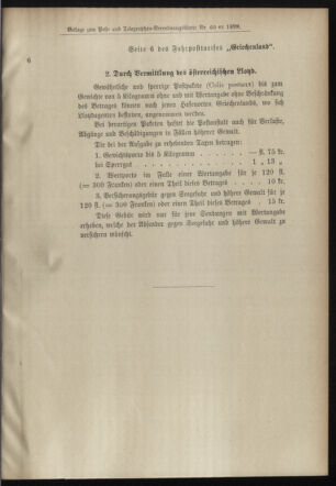 Post- und Telegraphen-Verordnungsblatt für das Verwaltungsgebiet des K.-K. Handelsministeriums 18980624 Seite: 11