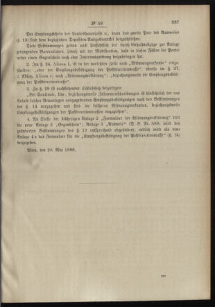 Post- und Telegraphen-Verordnungsblatt für das Verwaltungsgebiet des K.-K. Handelsministeriums 18980624 Seite: 3