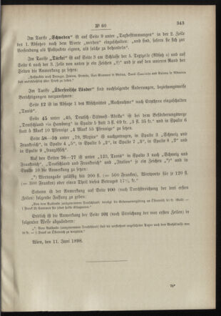 Post- und Telegraphen-Verordnungsblatt für das Verwaltungsgebiet des K.-K. Handelsministeriums 18980624 Seite: 9