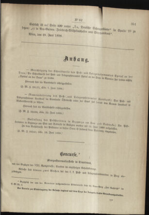 Post- und Telegraphen-Verordnungsblatt für das Verwaltungsgebiet des K.-K. Handelsministeriums 18980627 Seite: 3