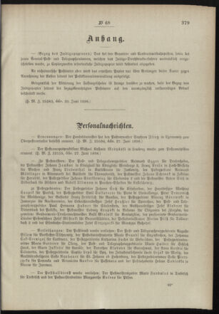 Post- und Telegraphen-Verordnungsblatt für das Verwaltungsgebiet des K.-K. Handelsministeriums 18980707 Seite: 3