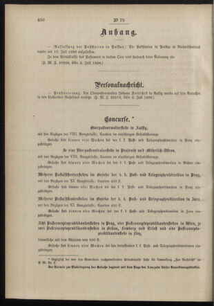 Post- und Telegraphen-Verordnungsblatt für das Verwaltungsgebiet des K.-K. Handelsministeriums 18980715 Seite: 2