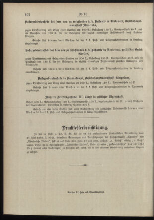 Post- und Telegraphen-Verordnungsblatt für das Verwaltungsgebiet des K.-K. Handelsministeriums 18980715 Seite: 4