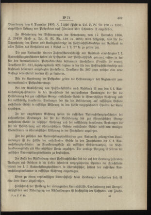 Post- und Telegraphen-Verordnungsblatt für das Verwaltungsgebiet des K.-K. Handelsministeriums 18980718 Seite: 5