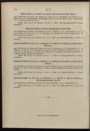 Post- und Telegraphen-Verordnungsblatt für das Verwaltungsgebiet des K.-K. Handelsministeriums 18980719 Seite: 4