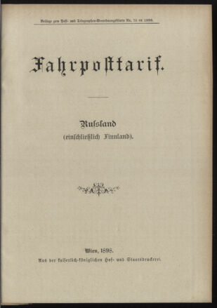 Post- und Telegraphen-Verordnungsblatt für das Verwaltungsgebiet des K.-K. Handelsministeriums 18980730 Seite: 5